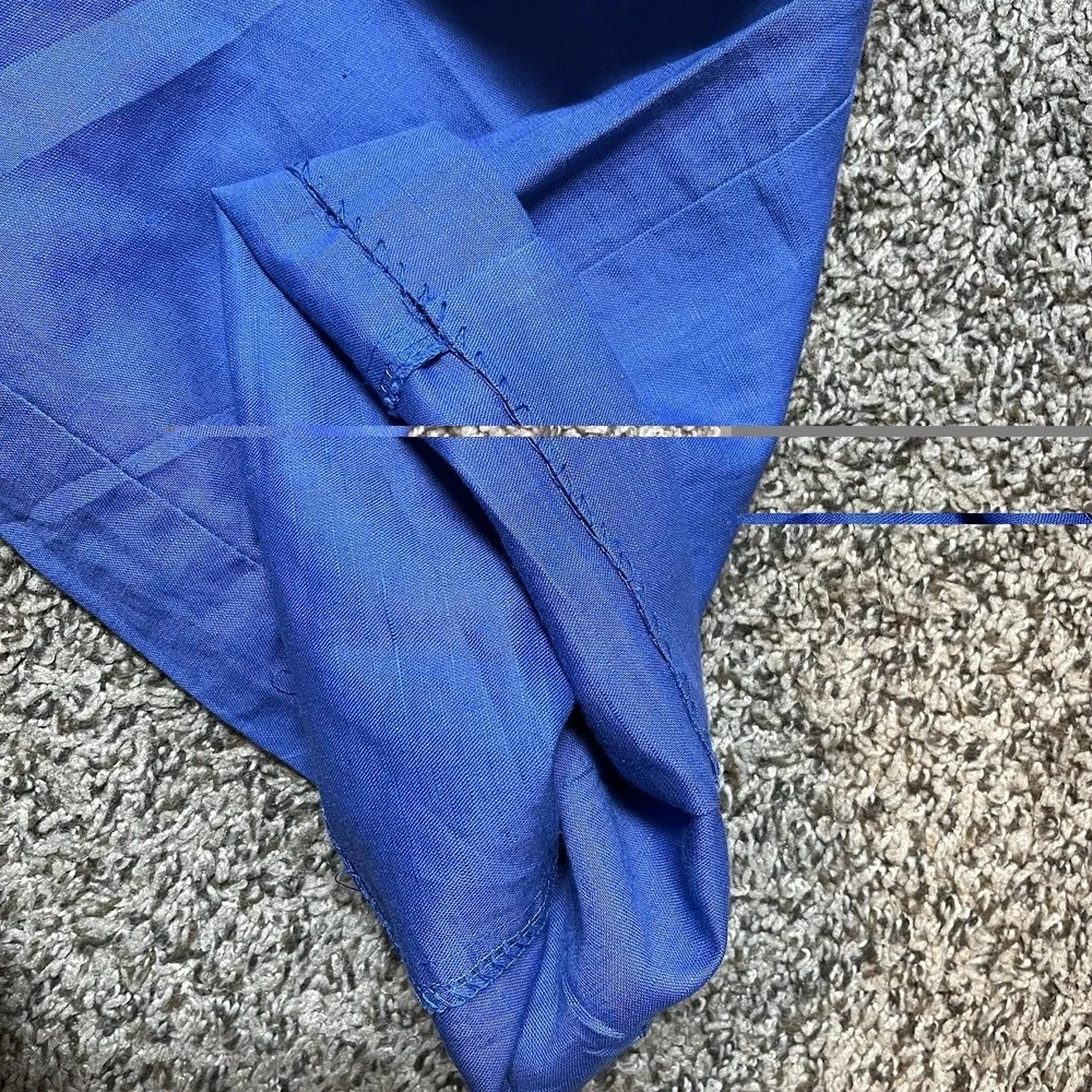 Successo Uomo Phita 36x32 (fits 34x27) Blue Linen Pants Men Wide Leg Fit READ